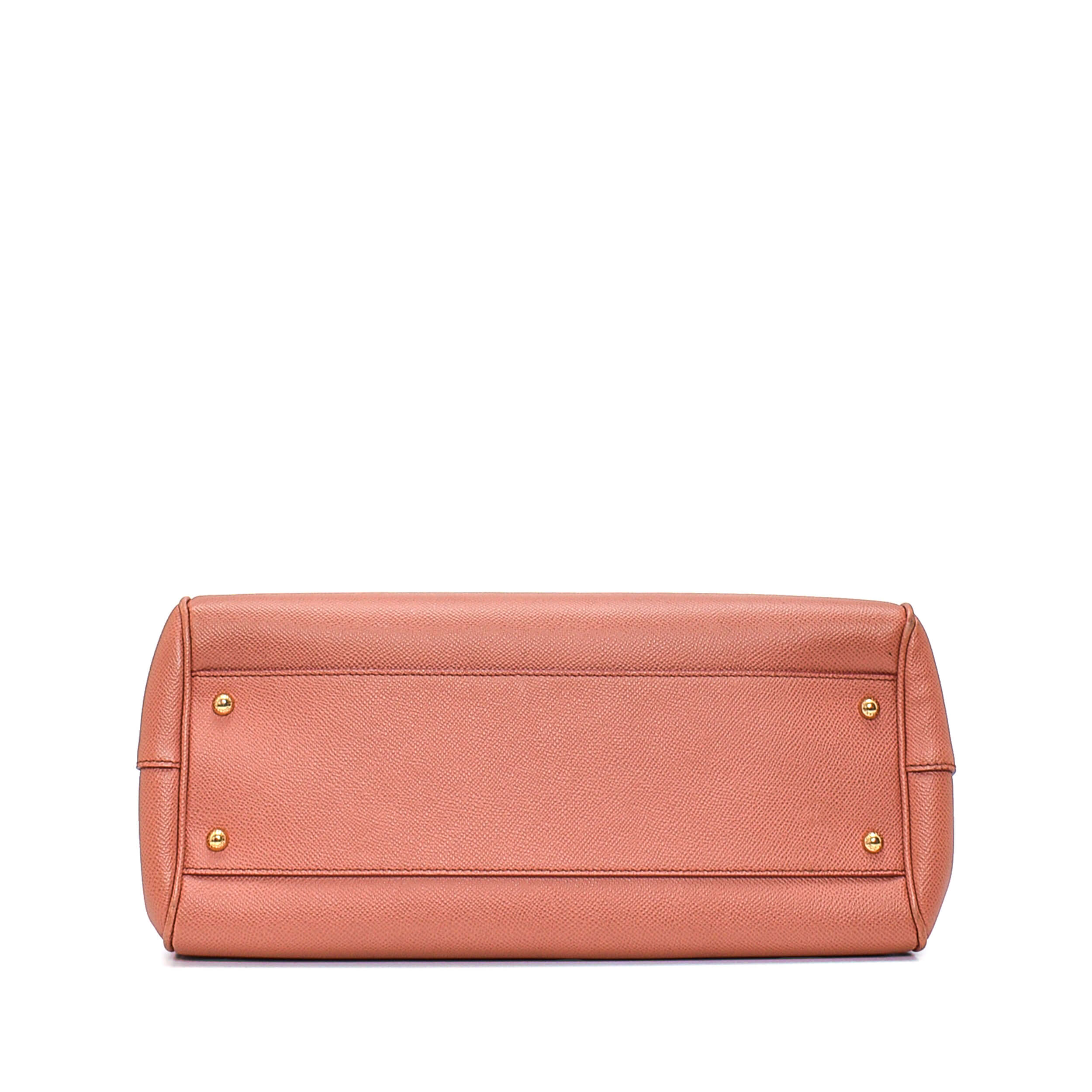 Dolce&Gabbana - Salmon Leather Large Miss Sicily Bag